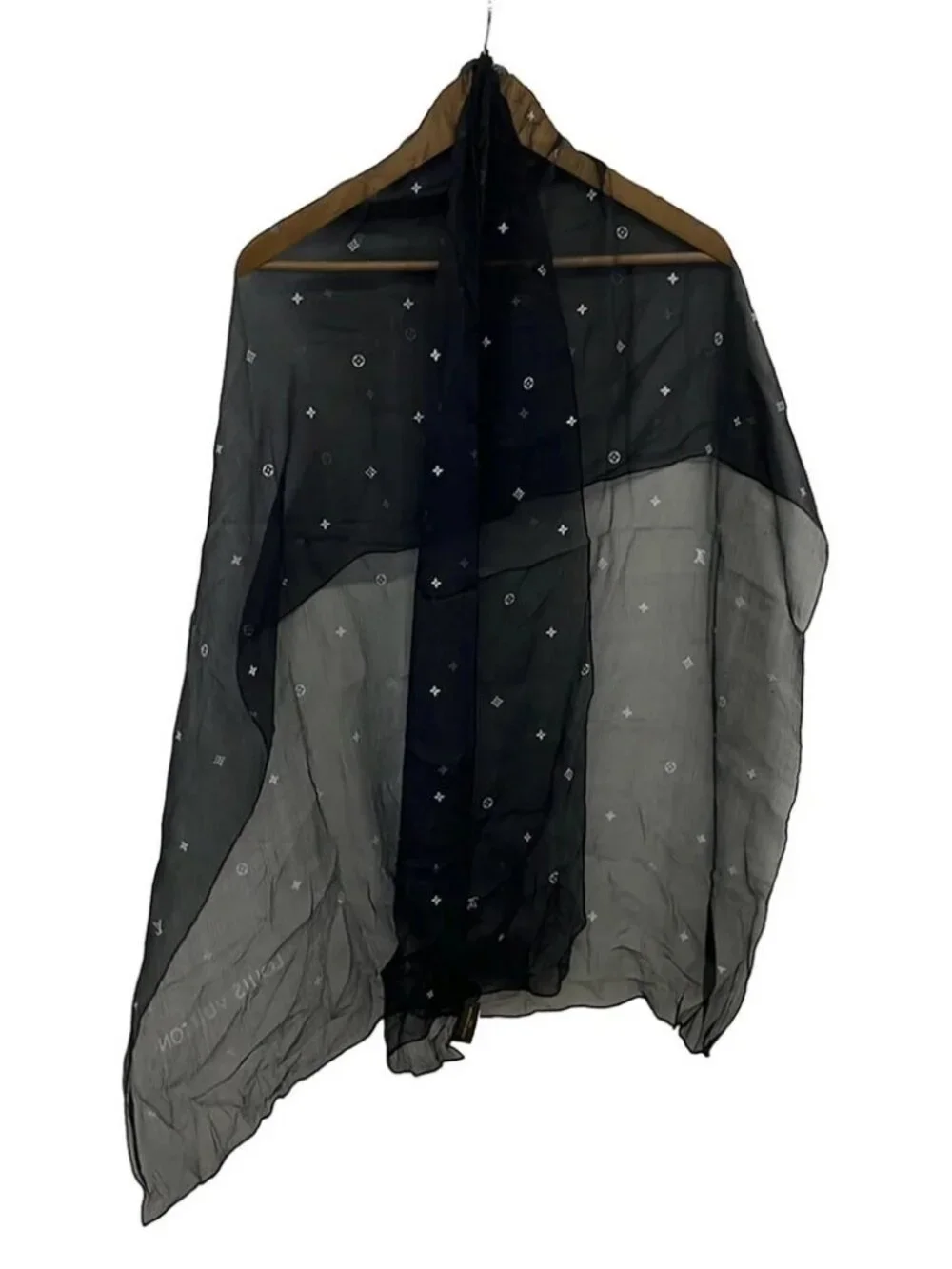 LOUIS VUITTON Etol Monogram Plume M73936 Noir Others CC0195 Scarf Silk